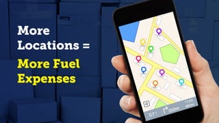 More
Locations =
More Fuel
Expenses
 