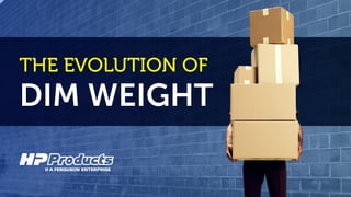 THE EVOLUTION OF
DIM WEIGHT
 