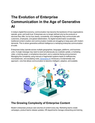 The Evolution of Enterprise Communication in the Age of Generative AI ...
