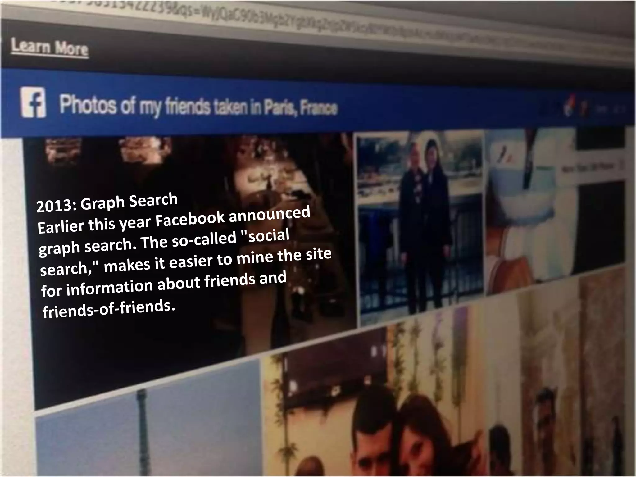 The evolution of facebook