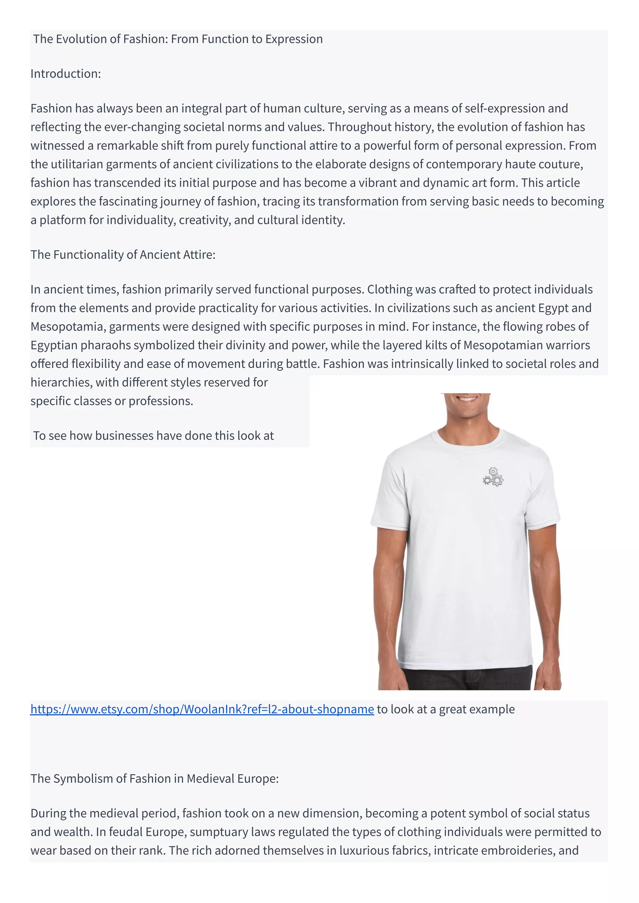 The Evolution of Fashion | PDF