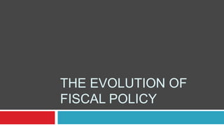 THE EVOLUTION OF
FISCAL POLICY
 