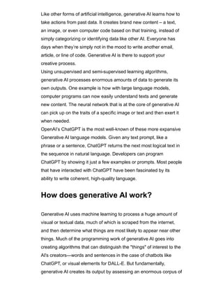 The Evolution of Generative AI and its applications | PDF