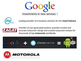 Leading provider of innovative solutions for the travel industry


Provider of user-generated content, provides trusted and
accurate restaurant ratings and curated restaurant reviews for
thousands of top restaurants worldwide.
 