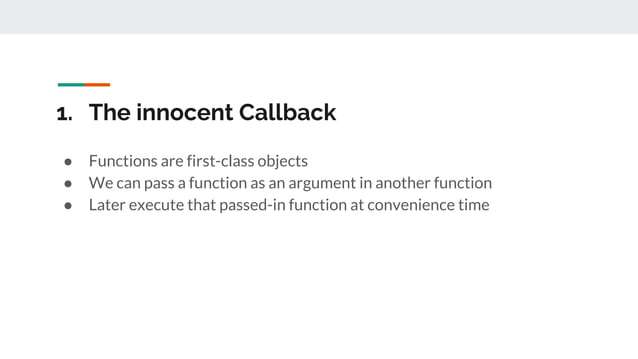 The evolution of java script asynchronous calls | PPT