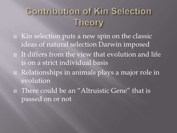 The evolution of kin selection