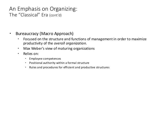 evolution of the post bureaucratic