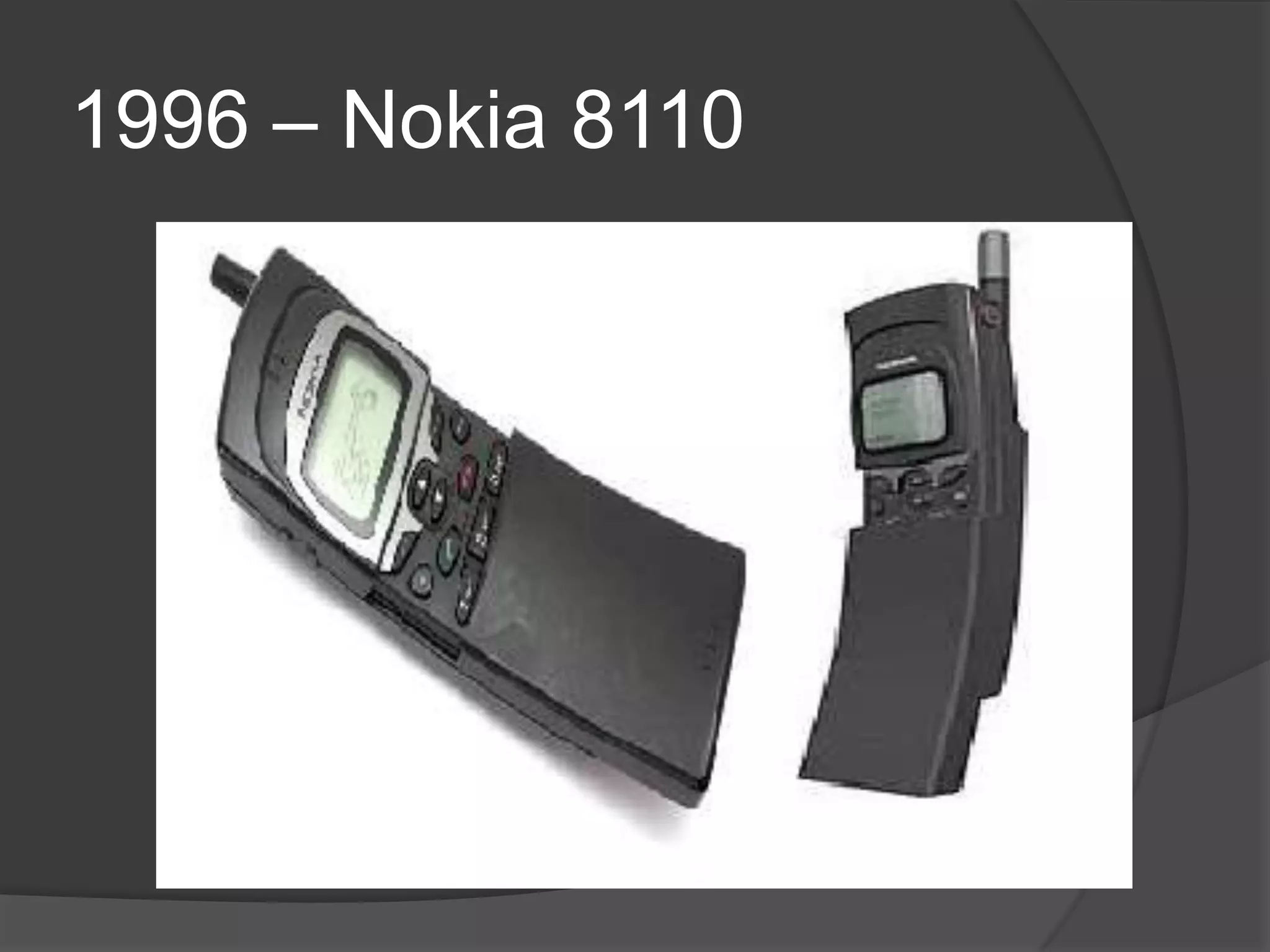 1996 – Nokia 8110
 