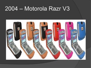  One of the thinnest clamshell phones in the world!
 Half an inch thin and made of anodized aluminum, the
Motorola flip ...