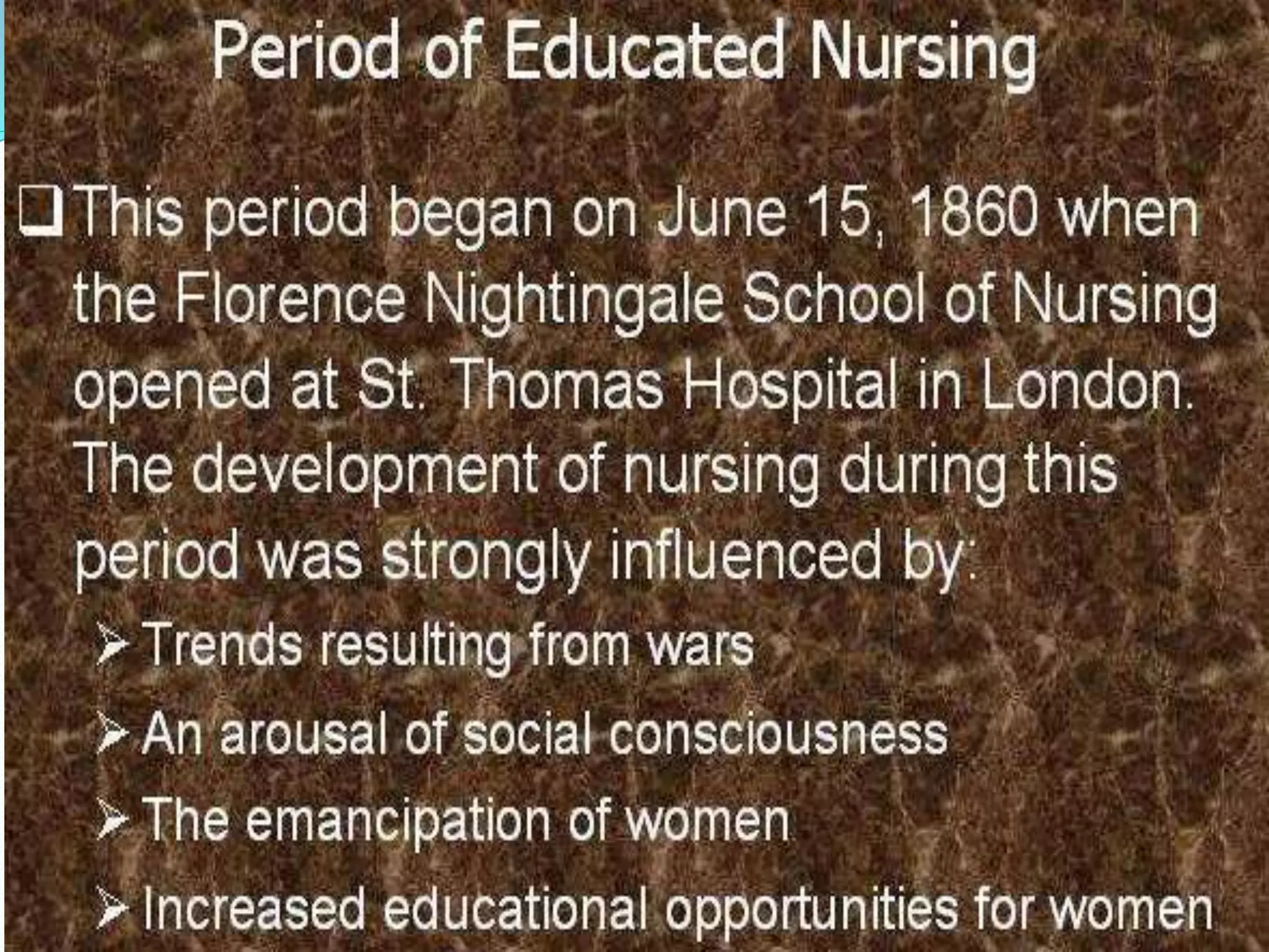 The evolution of nursing ppt
