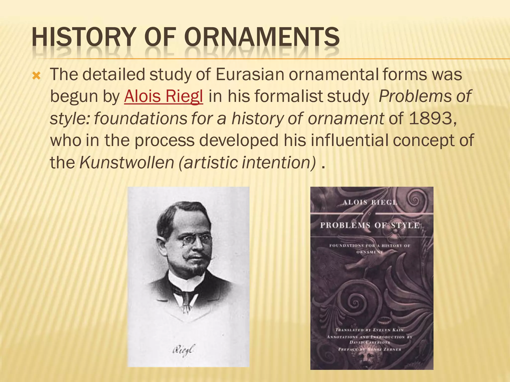 The evolution of ornaments