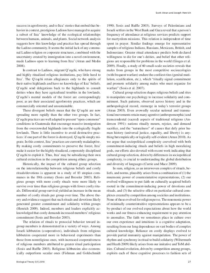 what is the cognitive theory of religion