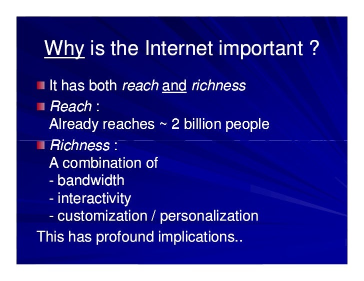 The internet effect how has it