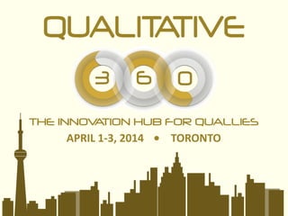 APRIL 1-3, 2014 TORONTO
 