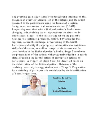 Background Information Case Study Example The evolving case study starts with background information that prov.docx