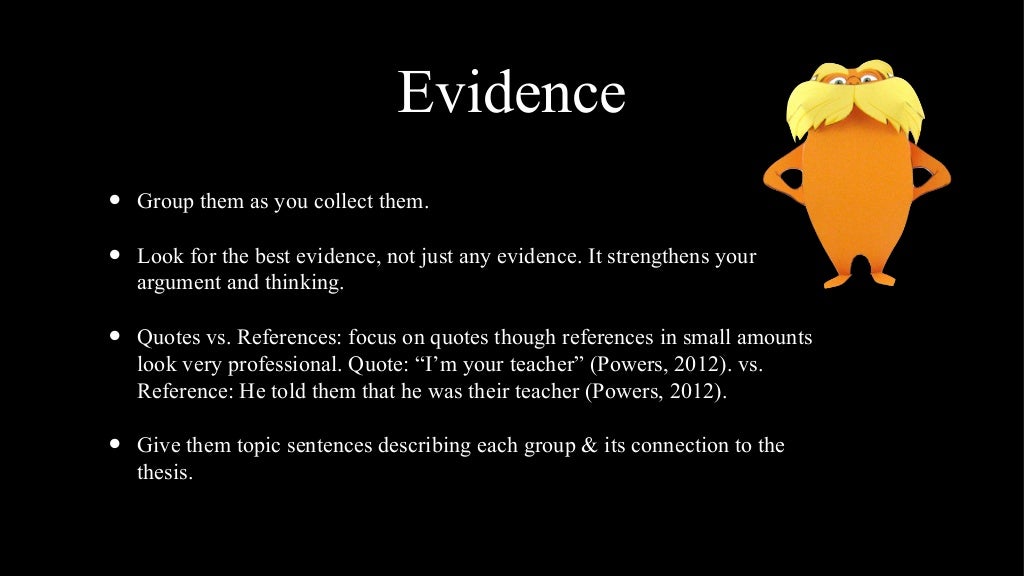 The lorax thesis statement picture