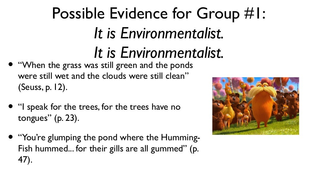 environmental essay based on the lorax