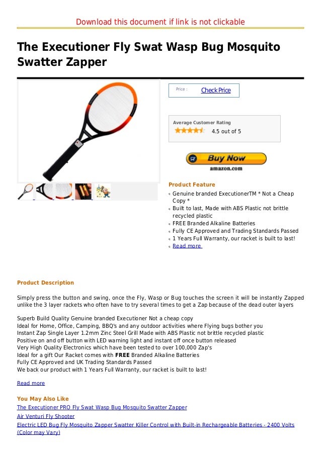 The executioner fly swat wasp bug mosquito swatter zapper