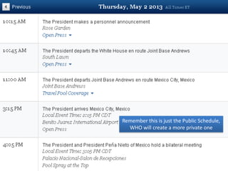 Remember this is just the Public Schedule,
WHO will create a more private one
 