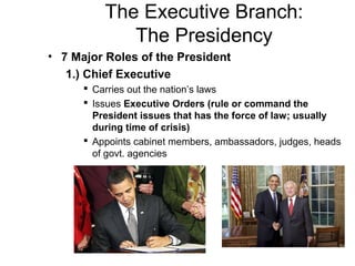 The Executive Branch Part 1