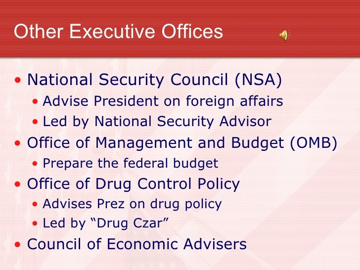 The executive office of the president