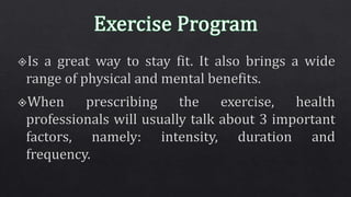 The exercise program | PPTX
