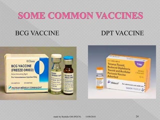 BCG VACCINE DPT VACCINE
15/08/2018 24made by Rashida GM (PGCN)
 