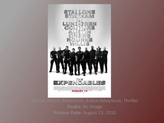 Genre: Action, Adventure, Action Adventure, Thriller
Studio: Nu Image
Release Date: August 13, 2010
 
