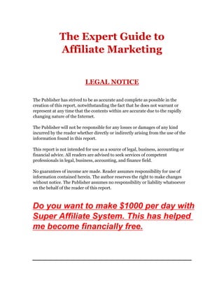 The expert guide to affiliate marketing