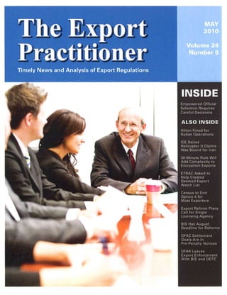 May 2010 - The Export Practitioner Priecko Feature Article