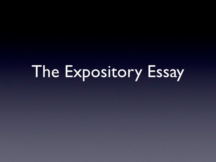 Exposition essay example