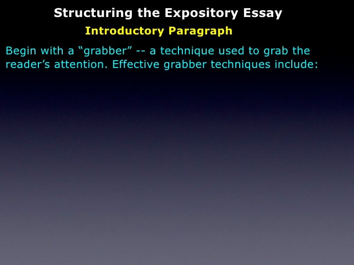 Expository essay attention grabber