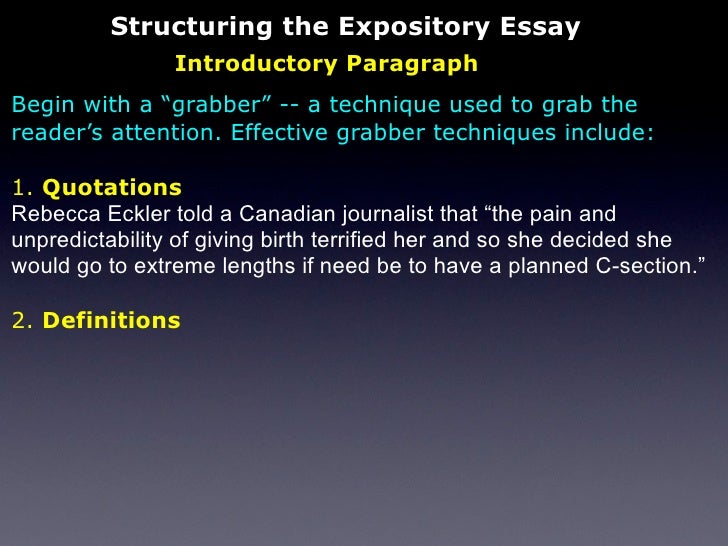 writing an expository essay quote