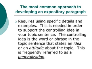 The expository paragraph | PPT