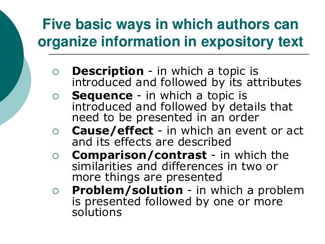 The Expository Paragraph
