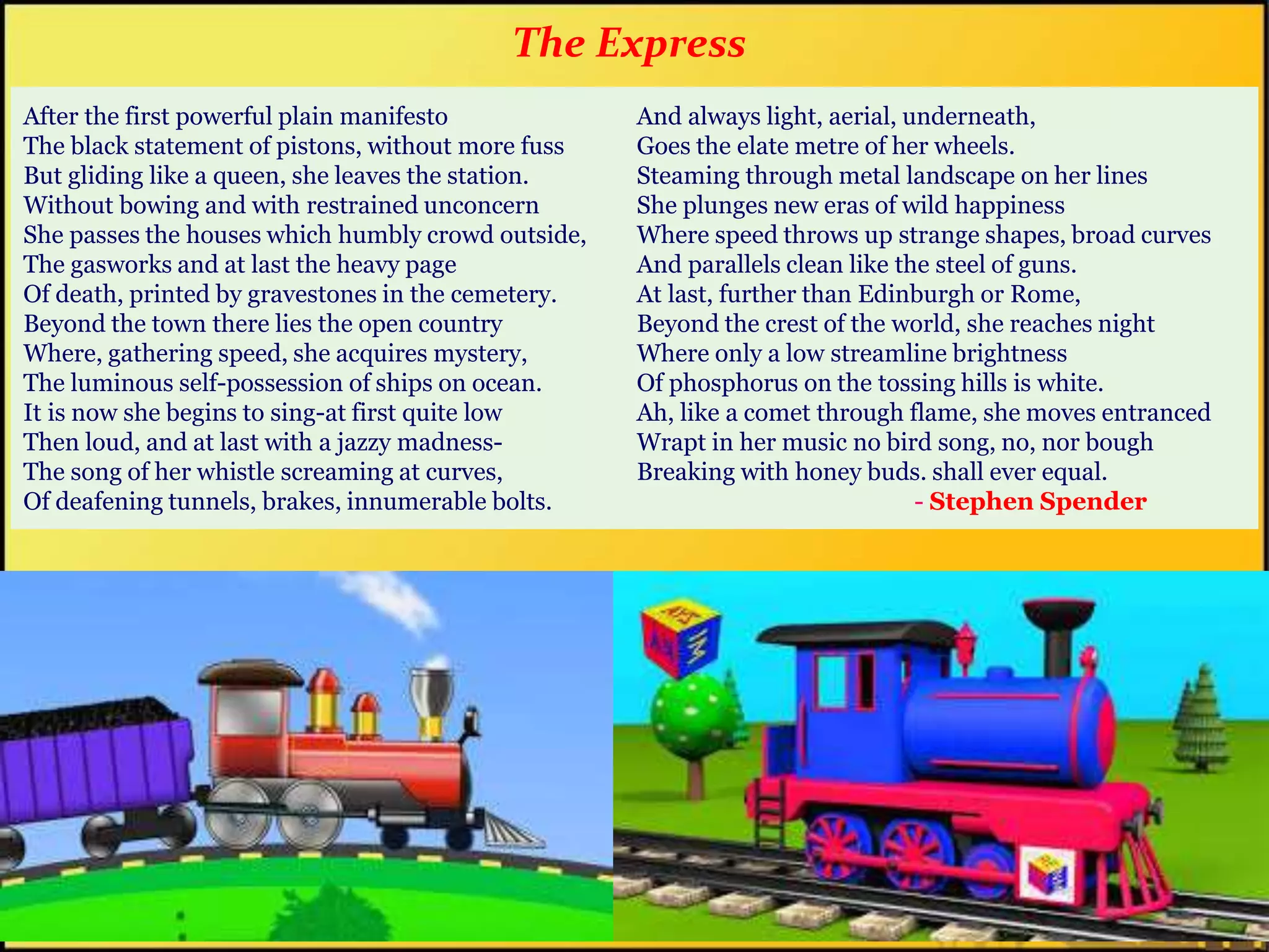 The express poem | PPTX