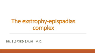 The exstrophy-epispadias
complex
DR. ELSAYED SALIH M.D.
 