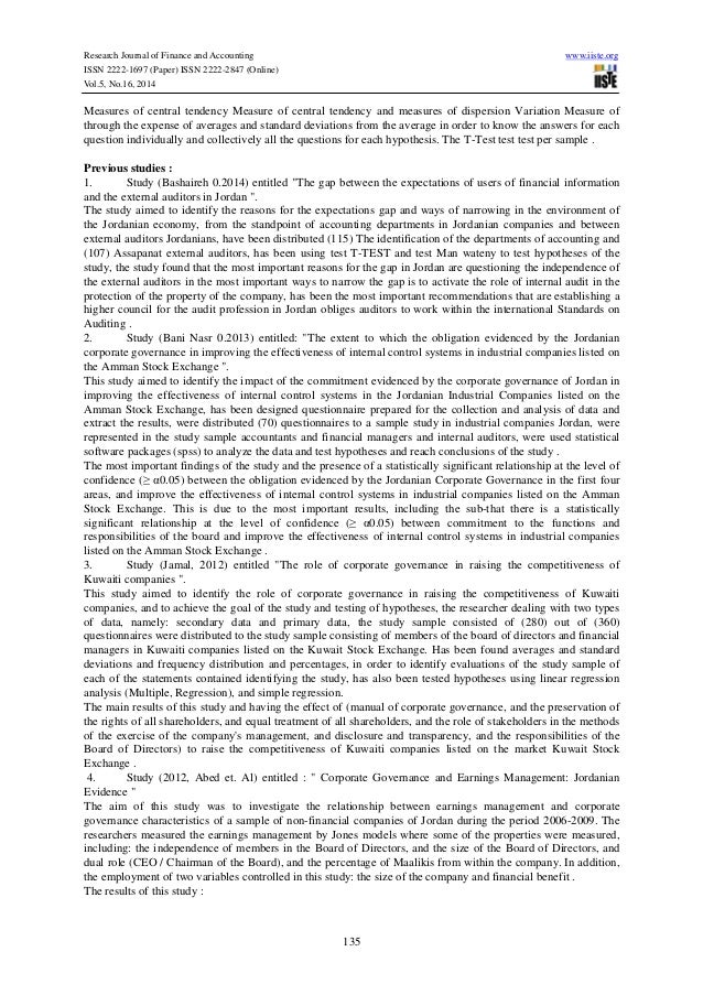 Statistical methods in accounting research paper
