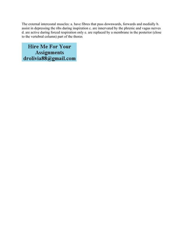 The external intercostal muscles- a- have fibres that pass downwards-.pdf