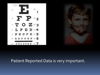 Patient Reported Data is very important.