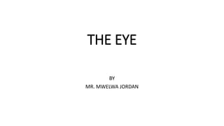 THE EYE
BY
MR. MWELWA JORDAN
 