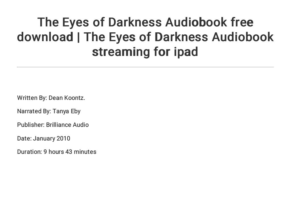 the eyes of darkness book buy the eyes of darkness book buy
