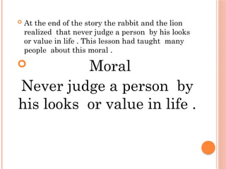 The fable of the lion and the rabbit.pptx