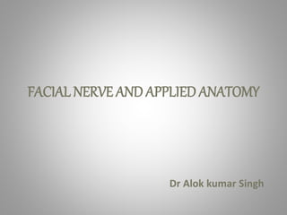 FACIAL NERVE AND APPLIED ANATOMY
Dr Alok kumar Singh
 
