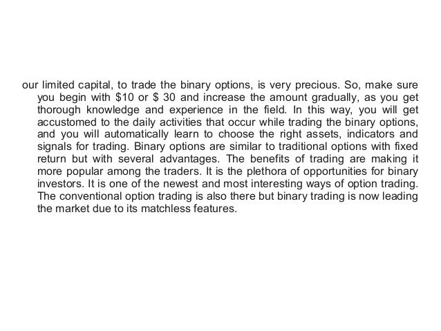 Binary options facts