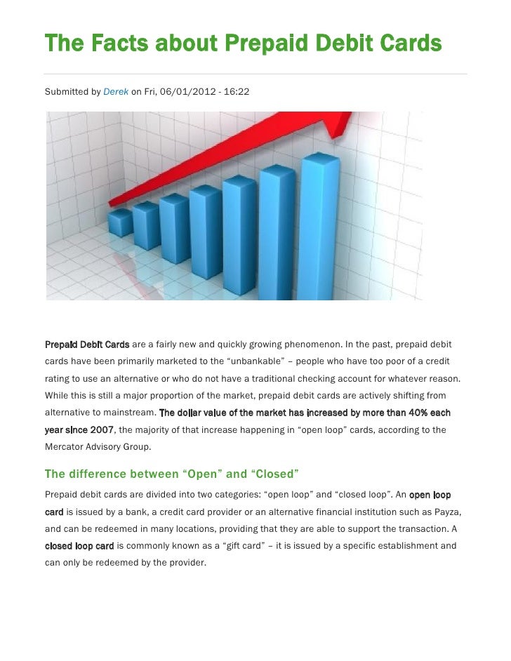 The facts about prepaid debit cards