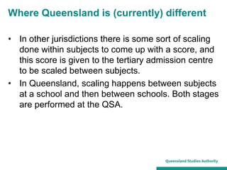 The facts about the qcs test o ps and tertiary entrance processes in