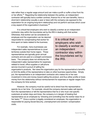 FLSA 101 The Fair Labor Standards Act (e-book) | PDF