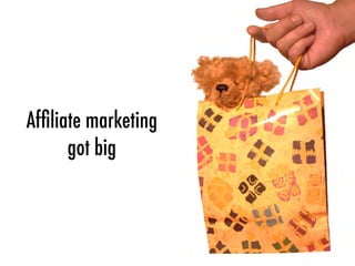 Afﬁliate marketing
got big
 
