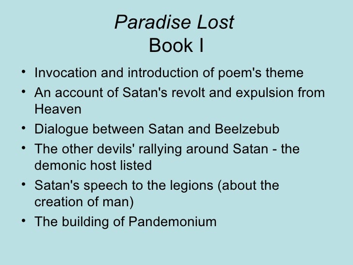 John lost miltons paradise satan thesis